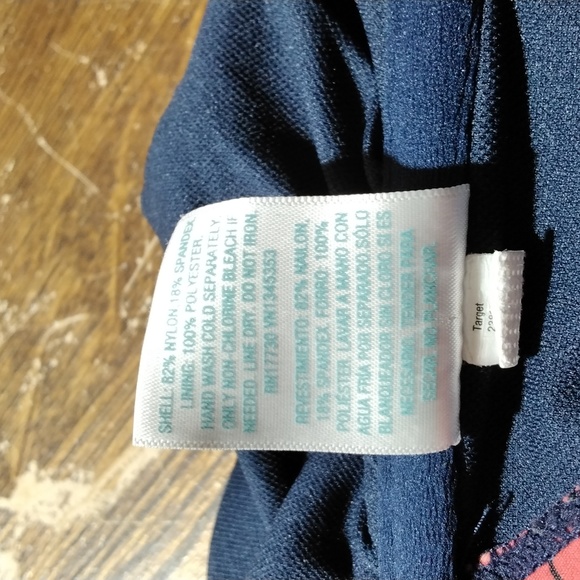 Kona Sol Floral 1 Piece Bathing Suit w/Tie Back and Adjustable Straps Size L - Picture 15 of 16